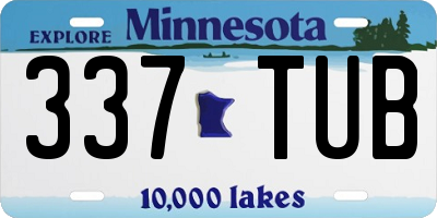 MN license plate 337TUB