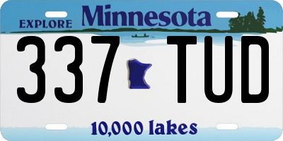 MN license plate 337TUD
