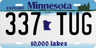 MN license plate 337TUG