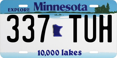 MN license plate 337TUH