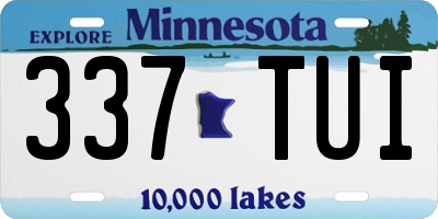 MN license plate 337TUI