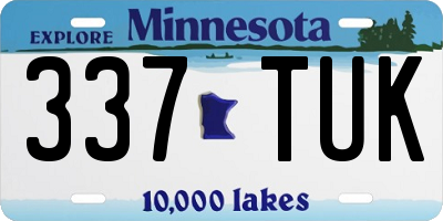 MN license plate 337TUK
