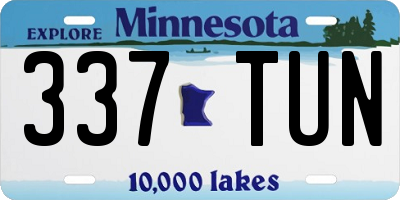 MN license plate 337TUN
