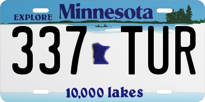MN license plate 337TUR