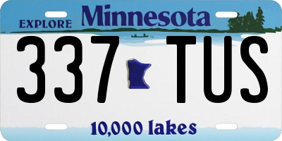 MN license plate 337TUS