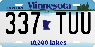 MN license plate 337TUU