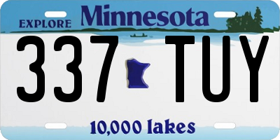 MN license plate 337TUY