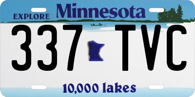 MN license plate 337TVC
