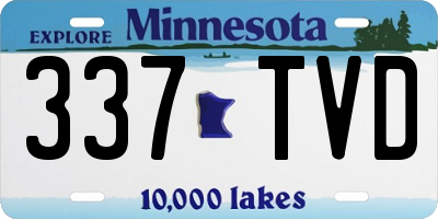 MN license plate 337TVD