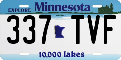 MN license plate 337TVF