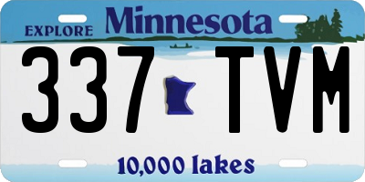 MN license plate 337TVM