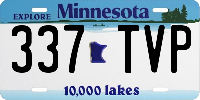 MN license plate 337TVP