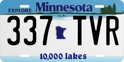 MN license plate 337TVR