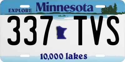 MN license plate 337TVS