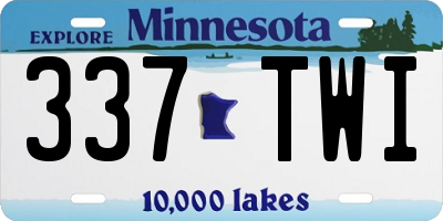 MN license plate 337TWI