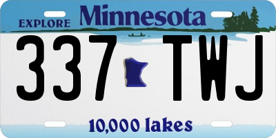 MN license plate 337TWJ