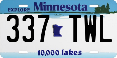 MN license plate 337TWL