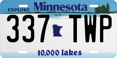 MN license plate 337TWP
