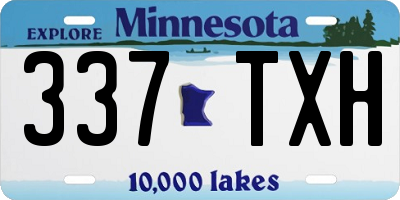 MN license plate 337TXH