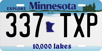 MN license plate 337TXP