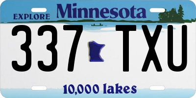 MN license plate 337TXU