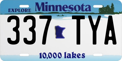 MN license plate 337TYA