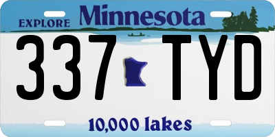 MN license plate 337TYD