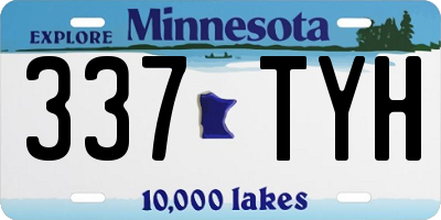 MN license plate 337TYH