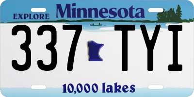 MN license plate 337TYI