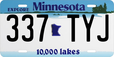 MN license plate 337TYJ