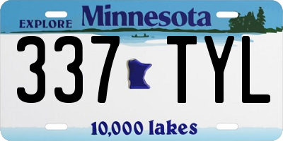 MN license plate 337TYL