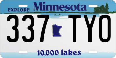 MN license plate 337TYO
