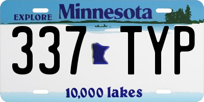 MN license plate 337TYP