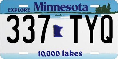 MN license plate 337TYQ