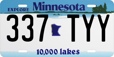 MN license plate 337TYY