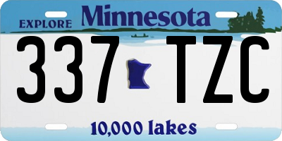 MN license plate 337TZC