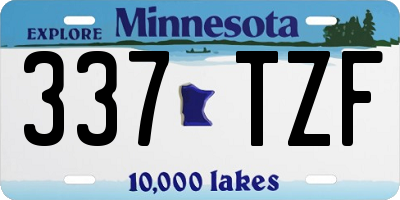 MN license plate 337TZF