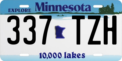MN license plate 337TZH