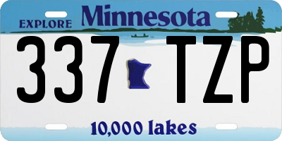MN license plate 337TZP