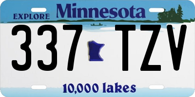 MN license plate 337TZV