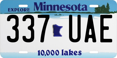 MN license plate 337UAE