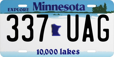 MN license plate 337UAG