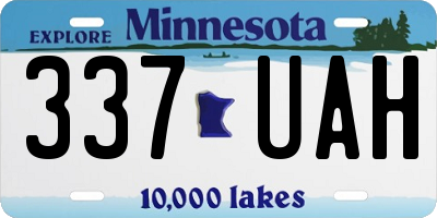 MN license plate 337UAH