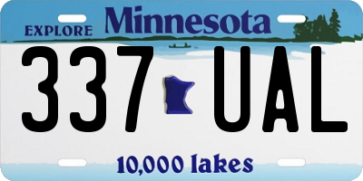 MN license plate 337UAL