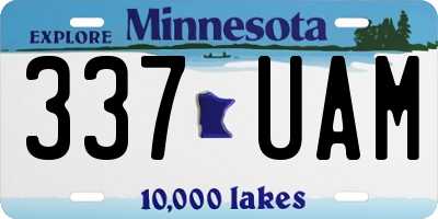 MN license plate 337UAM