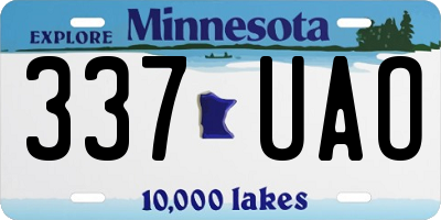 MN license plate 337UAO