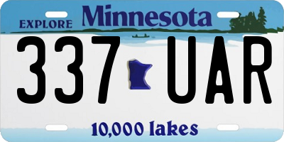 MN license plate 337UAR