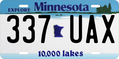 MN license plate 337UAX