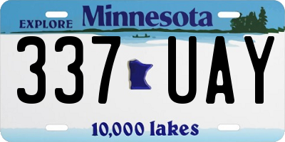 MN license plate 337UAY