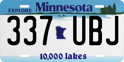 MN license plate 337UBJ